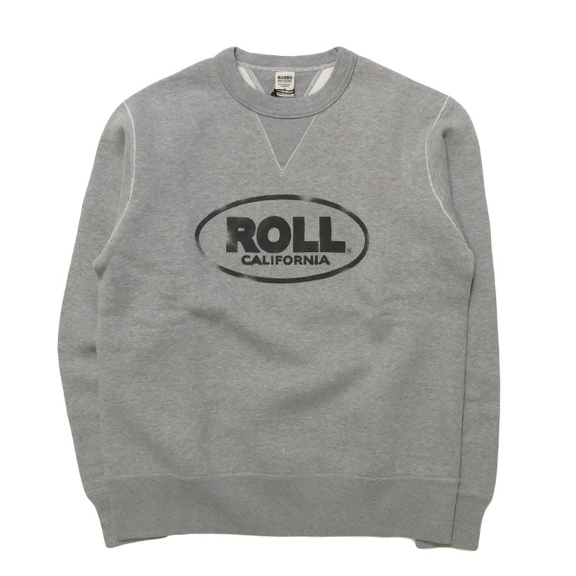 バーンズ BARNS はめこみ両ガゼットクルーネックスウェット 長袖 "ROLL" STANDARD 30/7 COZUN BR-25491 【2025年秋冬新作】