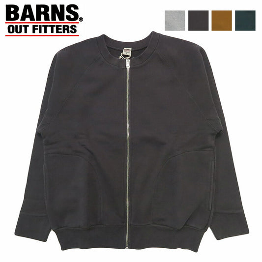 バーンズ BARNS 長袖 スーパーヘヴィーウェイトジップアップ スウェット カーディガン BR-26104【2026年春夏新作】