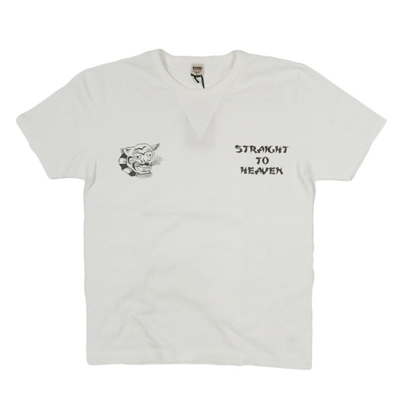 バーンズ BARNS 吊り編み 半袖Tシャツ COZUN 両VガゼットプリントTシャツ GUSSET BR-26180【2026年春夏新作】