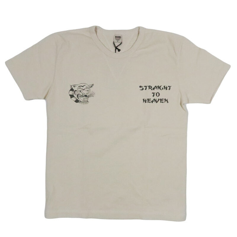 バーンズ BARNS 吊り編み 半袖Tシャツ COZUN 両VガゼットプリントTシャツ GUSSET BR-26180【2026年春夏新作】