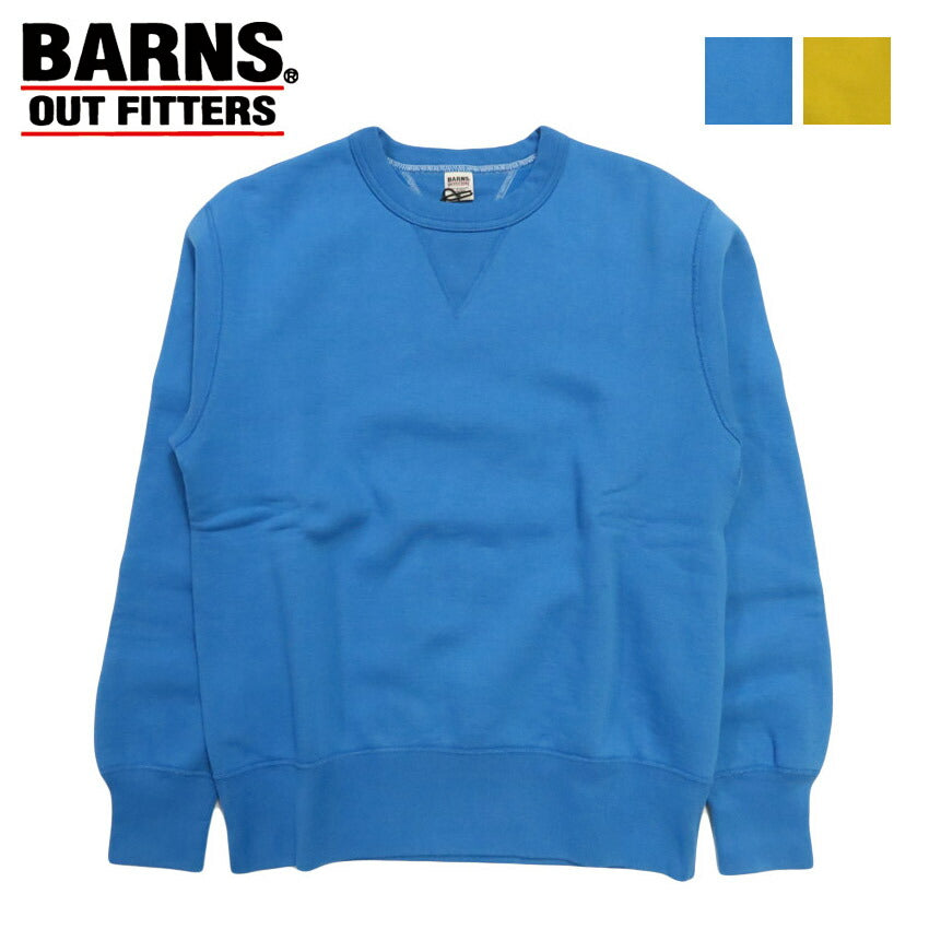 バーンズ BARNS はめ込み両Vガゼット クルーネックスウェット  フラットシーマ COZUN BR-3000-25LTD 【2025年秋冬新作】