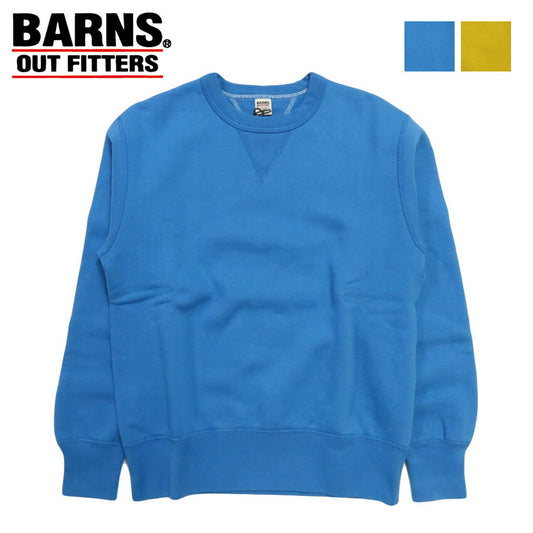バーンズ BARNS はめ込み両Vガゼット クルーネックスウェット  フラットシーマ COZUN BR-3000-25LTD 【2025年秋冬新作】
