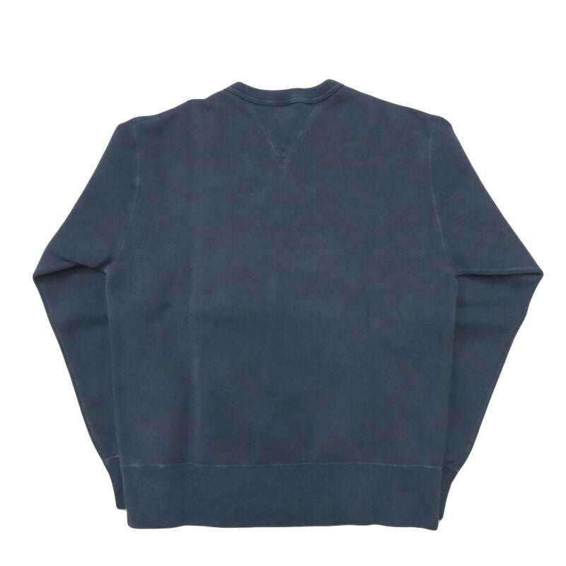 バーンズ BARNS はめ込み両Vガゼット クルーネックスウェット ピグメント染め フラットシーマ COZUN BR-3000PG-26