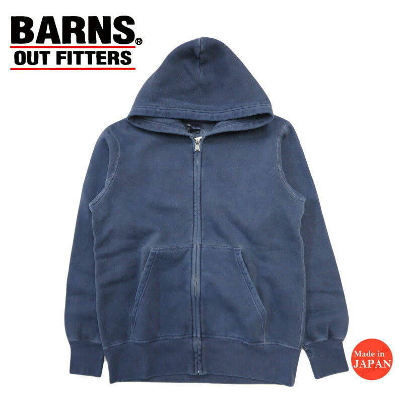 バーンズ BARNS フルジップ スウェットパーカー フラットシーマー ジップアップ 限定カラー  COZUN ZIP PARKA BR-3010PG-26【2026年春夏新作】