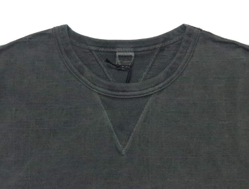 バーンズ BARNS 長袖 Ｔシャツ クルーネック ヴィンテージ ピグメント 4本針縫い ユニオンスペシャル・フラットシーマー BR-3043PG-25【2025年秋冬】