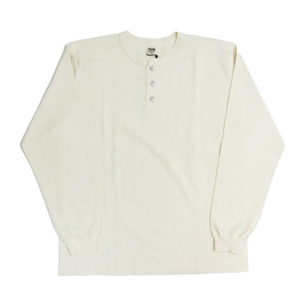 バーンズ BARNS STANDARD14/-COZUN ヘンリーネック ロングTシャツ Button Works BR-3044BSP-25【2025年秋冬新作】