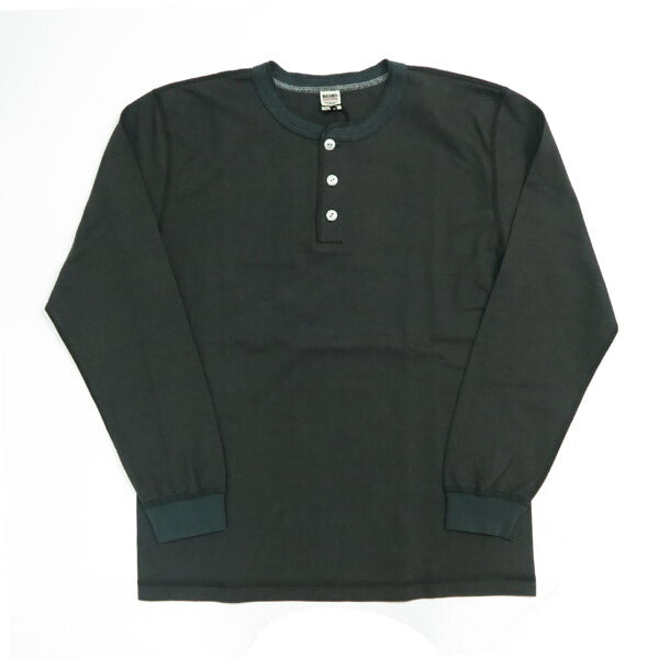 バーンズBARNSSTANDARD14/-COZUNヘンリーネックロングTシャツButtonWorksBR-3044BSP-25【2025年秋冬新作】