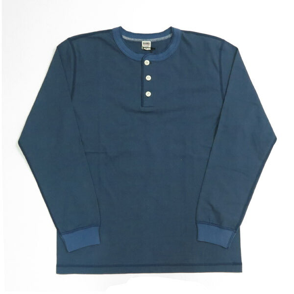 バーンズ BARNS STANDARD14/-COZUN ヘンリーネック ロングTシャツ Button Works BR-3044BSP-25【2025年秋冬新作】