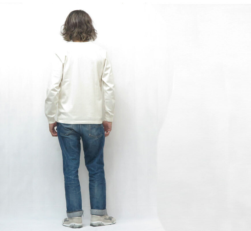 バーンズBARNSSTANDARD14/-COZUNヘンリーネックロングTシャツButtonWorksBR-3044BSP-25【2025年秋冬新作】