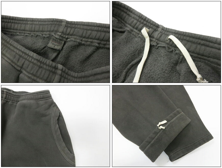 バーンズ BARNS  ワイドテーパード スウェット パンツ ピグメント染め BR-3049PG-26