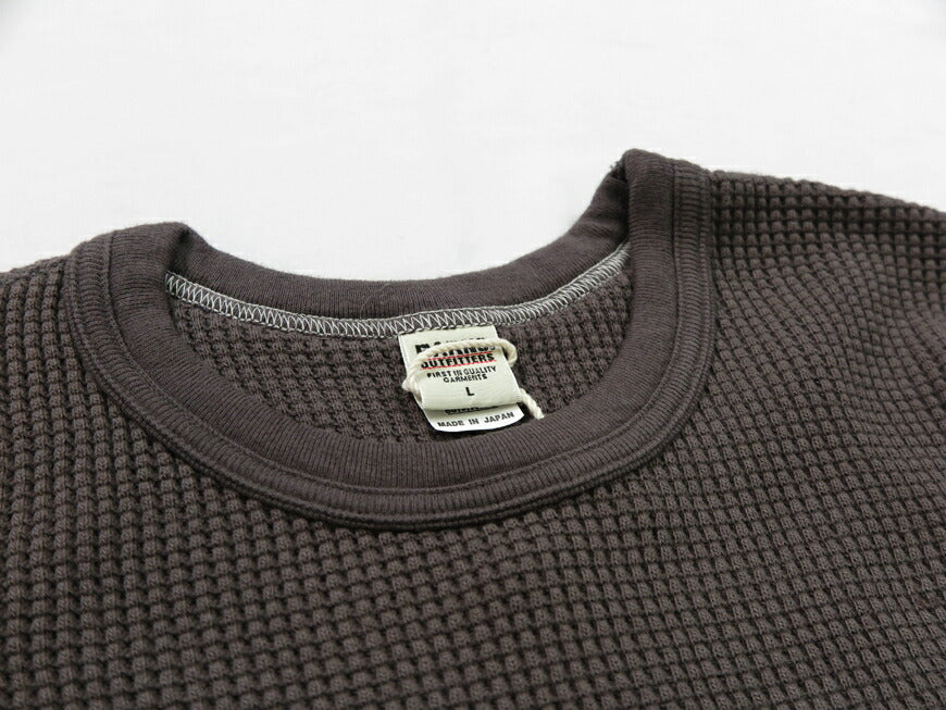 バーンズ BARNS 20/2 ヘビーサーマル 長袖 タフネック Tシャツ ワッフル BR-3080 【2024-25年秋冬新作】