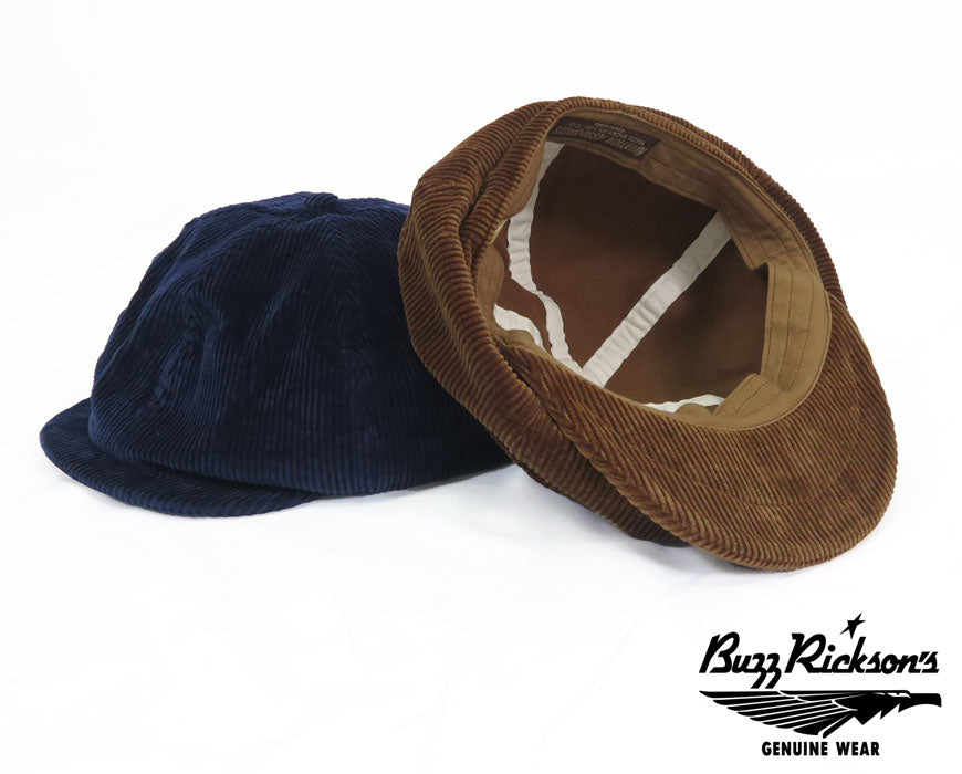 バズリクソンズ Buzz Rickson's 帽子 コーデュロイ キャスケット アップルジャックキャップ AVIATION ASSOCIATES CORDUROY CAP BR02823【2024-25年秋冬新作】