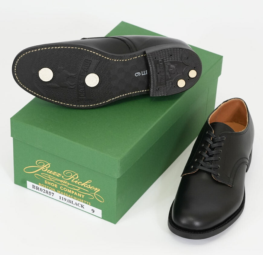 バスリクソンズ BUZZ RICKSON’S ブラック ミリタリー サービスシューズ ローカット William Gibson ウィリアムギブソン BR02857 【2025年秋冬新作】