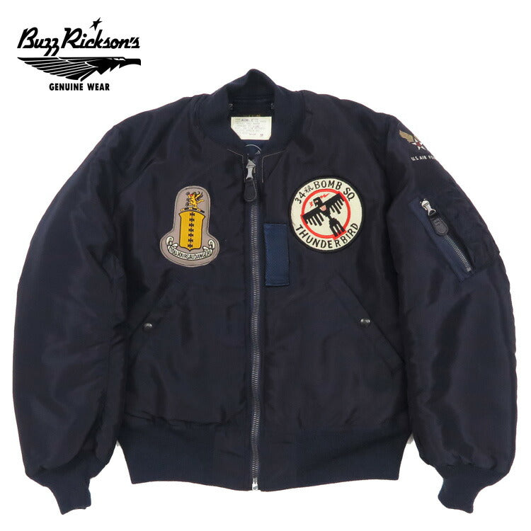 バズリクソンズ Buzz Rickson's Type B-15C (MOD.)  34th BOMB.SQ.THUNDERBIRDS フライト ジャケット ミリタリー BR15744 【2025年秋冬新作】