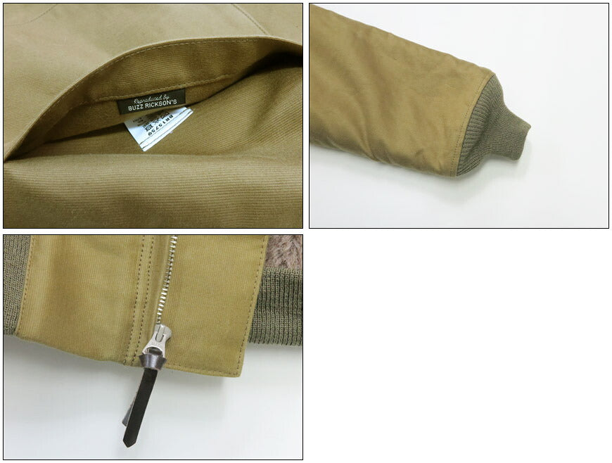 バズリクソンズ Buzz Rickson's ジップ デッキジャケット アルパカ・ウールパイルライニング Type DECK ZIP NAVY DEPARTMENT BR15759 【2025年秋冬新作】