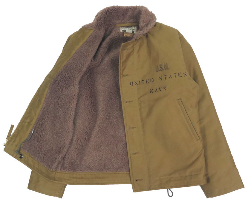 バズリクソンズ Buzz Rickson's デッキジャケット N-1 ステンシルプリント "MIDWAY" NAVAL CLOTHING DEPOT DEMOTEX-ED BR15766 【2025年秋冬新作】