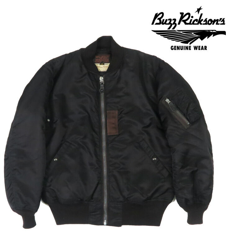 バズリクソンズ Buzz Rickson's フライトジャケット BLACK MA-1 ロング丈 1st Model Albert Turner アルバートターナー  William Gibson ウィリアムギブソン BR15772 【2025年秋冬新作】