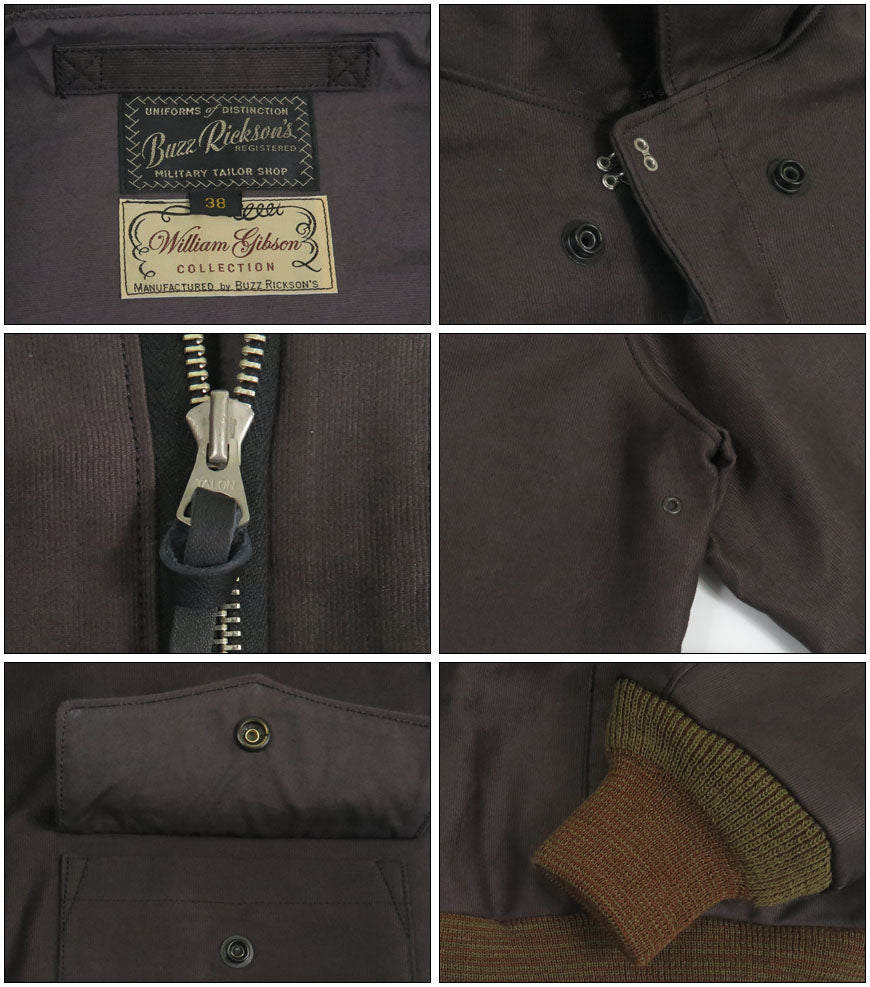 バズリクソンズ Buzz Rickson's ジャングルクロス ブラック A-1 ジャケット William Gibson ウィリアムギブソン BR15774 【2025年秋冬新作】