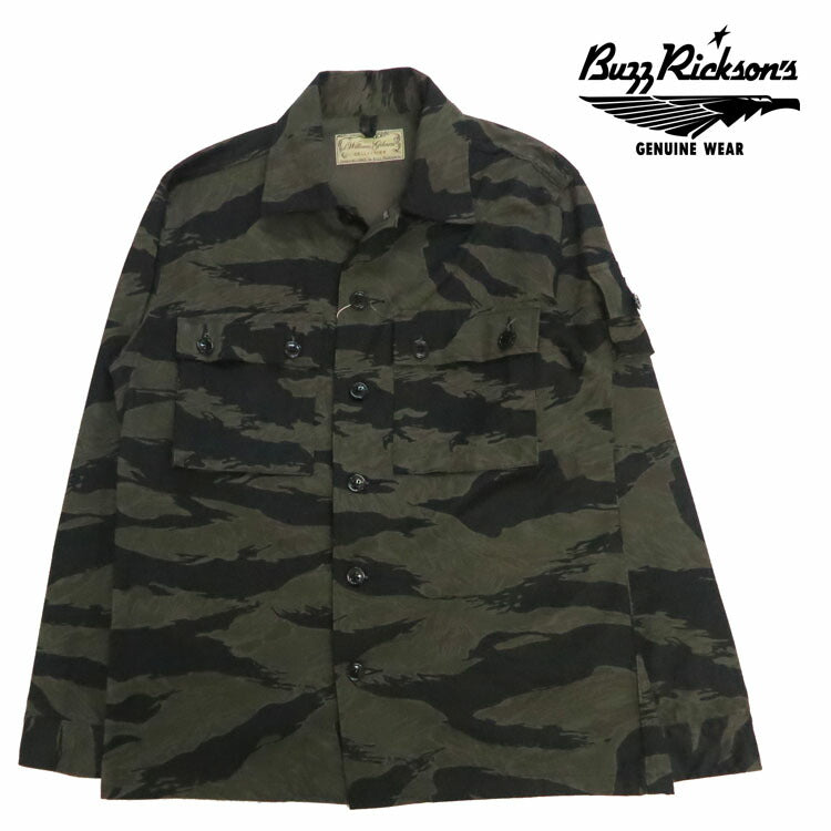 バズリクソンズ Buzz Rickson's ブラックタイガーカモ柄 ジャケット William GIbson ウィリアムギブソン BR15778 【2025年秋冬新作】