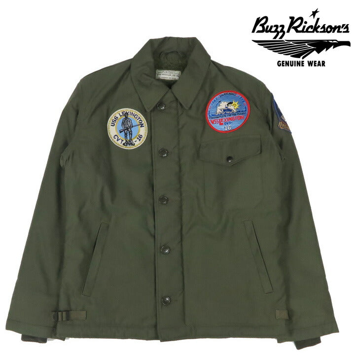 バズリクソンズ Buzz Rickson's A-2 デッキジャケット U.S.NAVY パッチモデル CVT-16 USS LEXINGTON BR15805 【2025年秋冬新作】