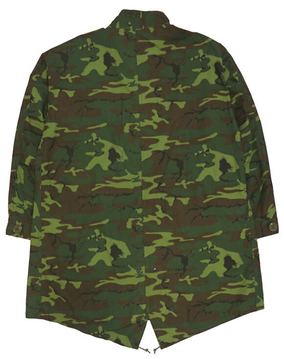 バズリクソンズ Buzz Rickson's カモフラ柄 M-65 フード無し仕様 シェルパーカー CAMOUFLAGE WATER REPELLENT CIVILIAN MODEL モッズコート BR15837 【2025年秋冬新作】