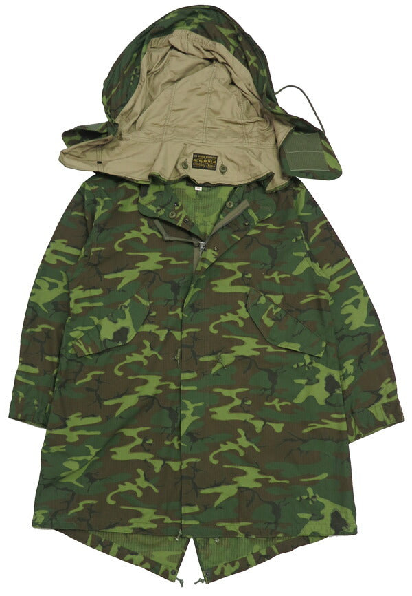 バズリクソンズ Buzz Rickson's カモフラ柄 M-65 フード無し仕様 シェルパーカー CAMOUFLAGE WATER REPELLENT CIVILIAN MODEL モッズコート BR15837 【2025年秋冬新作】