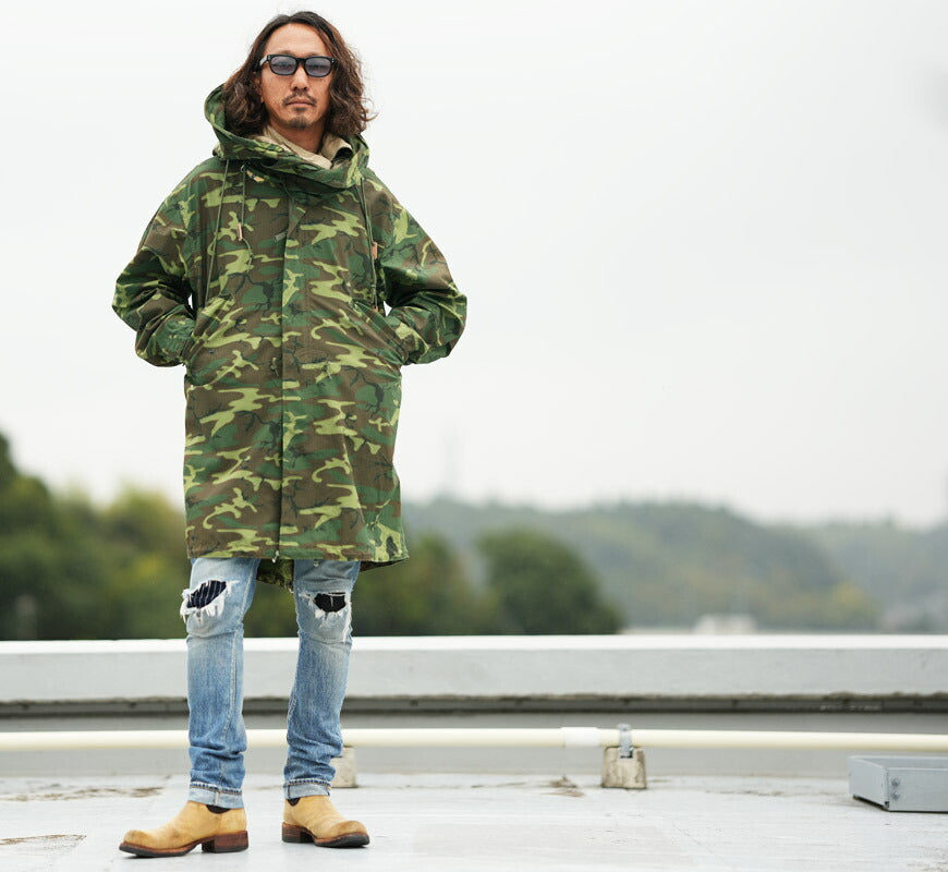 バズリクソンズ Buzz Rickson's カモフラ柄 M-65専用 フード CAMOUFLAGE WATER REPELLENT CIVILIAN MODEL モッズコート BR15845 【2025年秋冬新作】