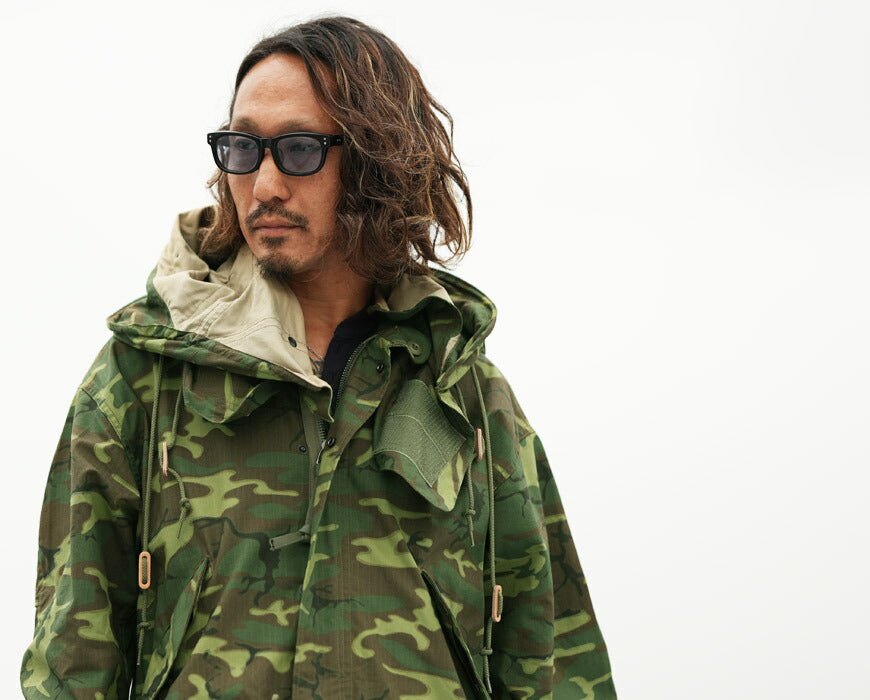 バズリクソンズ Buzz Rickson's カモフラ柄 M-65専用 フード CAMOUFLAGE WATER REPELLENT CIVILIAN MODEL モッズコート BR15845 【2025年秋冬新作】