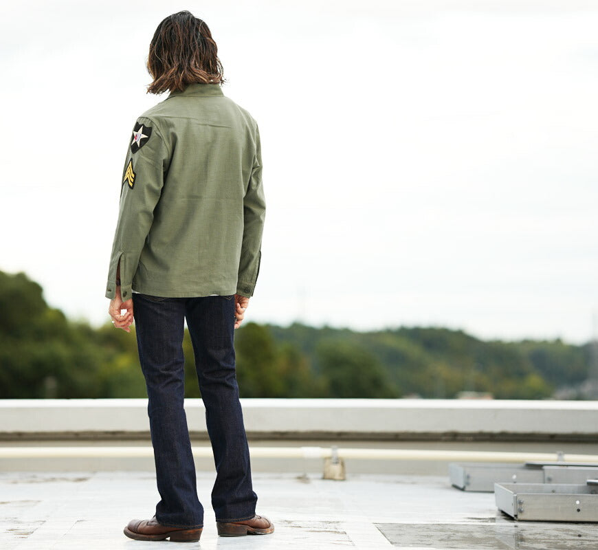 バズリクソンズ Buzz Rickson's OG-107 コットンサテン ミリタリー ユーティリティ シャツ 長袖 SHADE107 DEMILITARIZED ZONE ジョンレノン JOHN LENNON BR29586 【2025年秋冬新作】