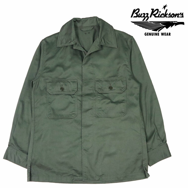 バズリクソンズ Buzz Rickson's コットンサテン ミリタリー ユーティリティ シャツ 長袖 BR29658 【2026年春夏新作】