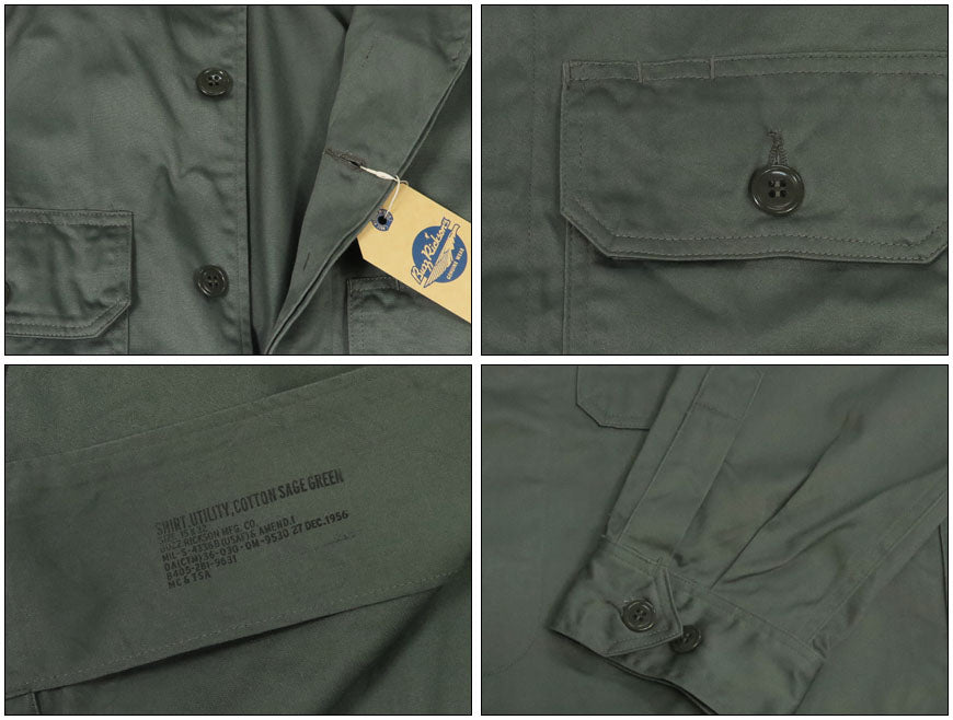 バズリクソンズ Buzz Rickson's コットンサテン ミリタリー ユーティリティ シャツ 長袖 BR29658 【2026年春夏新作】