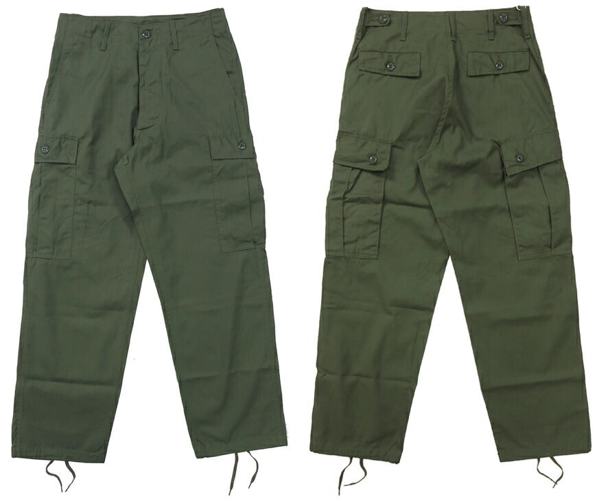 バズリクソンズ Buzz Rickson's ジャングルファティーグ アーミーシェード トラウザーズ パンツ ショートレングス Resistant Poplin Olive Green Shade 107 ARMY SHADE TROUSERS BR42500 【2023-24年秋冬新作】