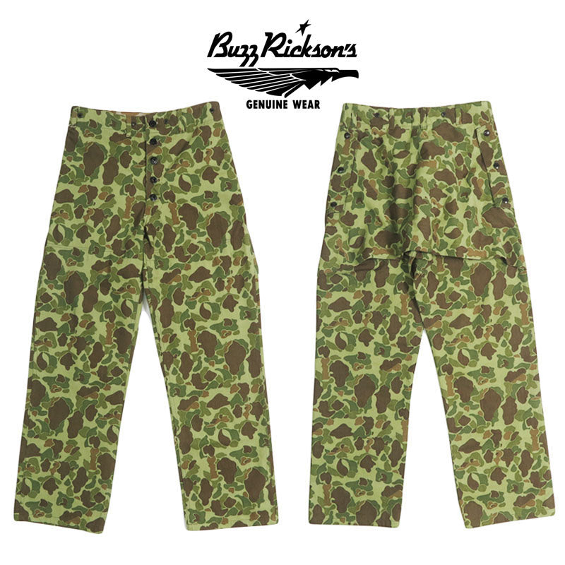 バズリクソンズ Buzz Rickson's トラウザース ヘリンボーン パンツ U.S. MARINE CORPS TROUSERS, HERRINGBONE, CAMOUFLAGED P-44  BR42634 【2026年春夏新作】