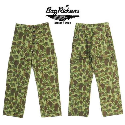 バズリクソンズ Buzz Rickson's トラウザース ヘリンボーン パンツ U.S. MARINE CORPS TROUSERS, HERRINGBONE, CAMOUFLAGED P-44  BR42634 【2026年春夏新作】
