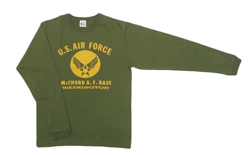 バズリクソンズ BUZZ RICKSON'S 長袖 Tシャツ プリント "U.S. AIR FORCE McCHORD A.F.BASE" MADE IN USA BR69626【2025年秋冬新作】