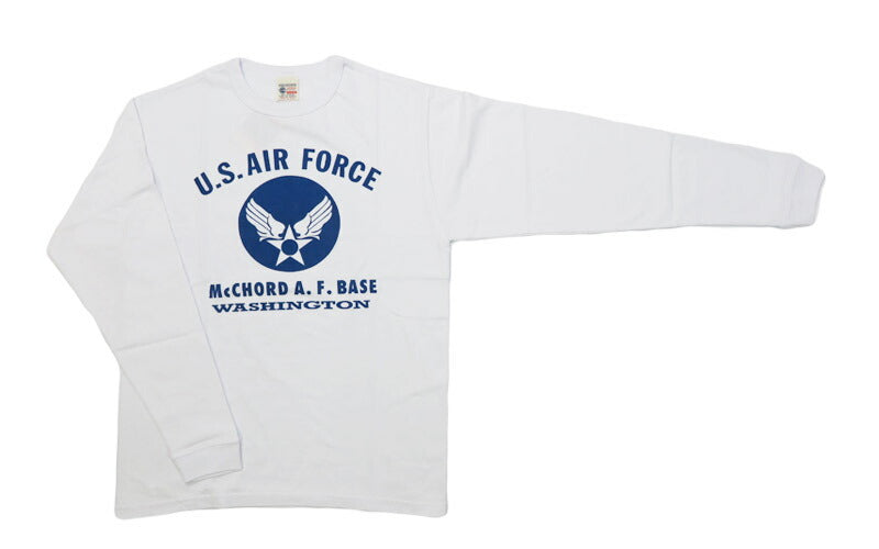 バズリクソンズ BUZZ RICKSON'S 長袖 Tシャツ プリント "U.S. AIR FORCE McCHORD A.F.BASE" MADE IN USA BR69626【2025年秋冬新作】