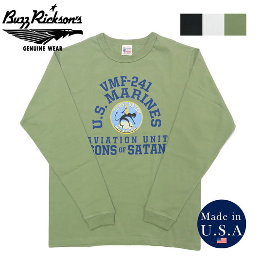 バズリクソンズ BUZZ RICKSON'S 長袖 Tシャツ プリント