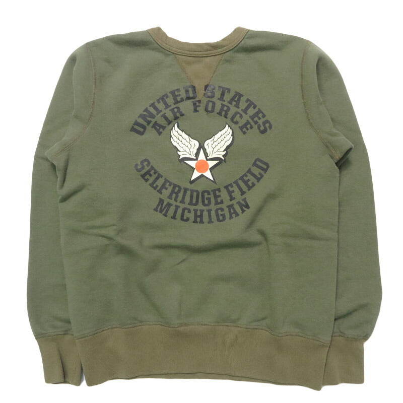 バズリクソンズ BUZZ RICKSON'S セットイン クルーネック スウェット "USAF SELFRIDGE FIELD "ミリタリー 長袖 BR69630【2025年秋冬新作】