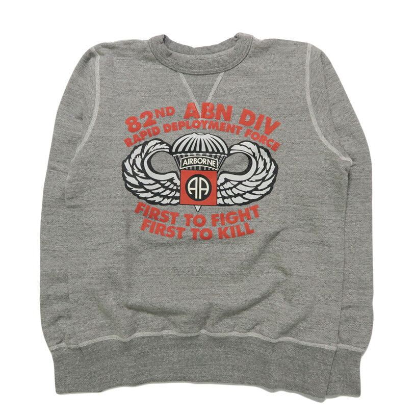 バズリクソンズ BUZZ RICKSON'S セットインクルー スウェット "82nd AIRBORNE DIVISION" ミリタリー長袖 クルーネック  BR69633【2025年秋冬新作】