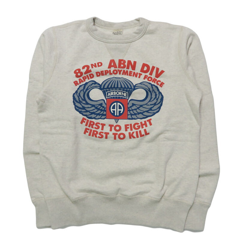 バズリクソンズ BUZZ RICKSON'S セットインクルー スウェット "82nd AIRBORNE DIVISION" ミリタリー長袖 クルーネック  BR69633【2025年秋冬新作】