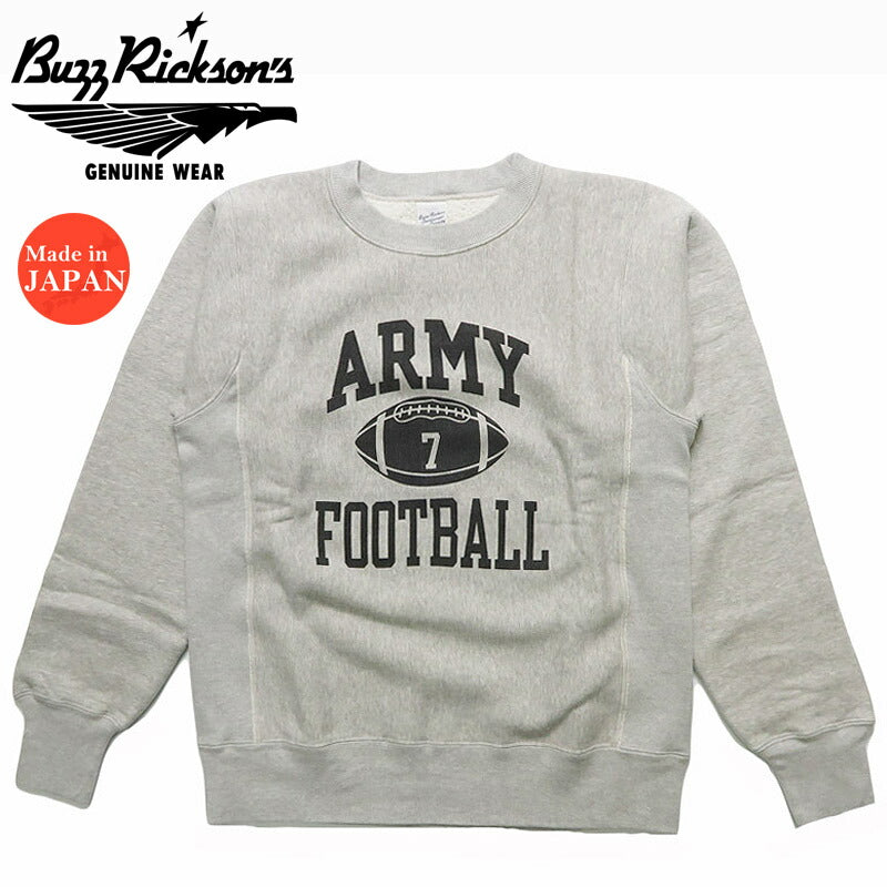 バズリクソンズ BUZZ RICKSON'S 長袖 クルーネック ホリゾンタル・ニッティング スウェット “ARMY FOOTBALL” BR69644【2025年秋冬新作】 バズリクソンズ BUZZ RICKSON'S 長袖 クルーネック ホリゾンタル・ニッ