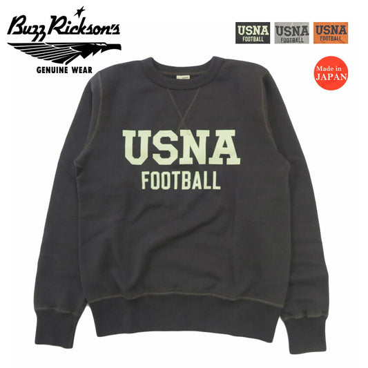 バズリクソンズ BUZZ RICKSON'S セットイン クルーネック スウェット "USNA"ミリタリー長袖 BR69696【2025年秋冬新作】