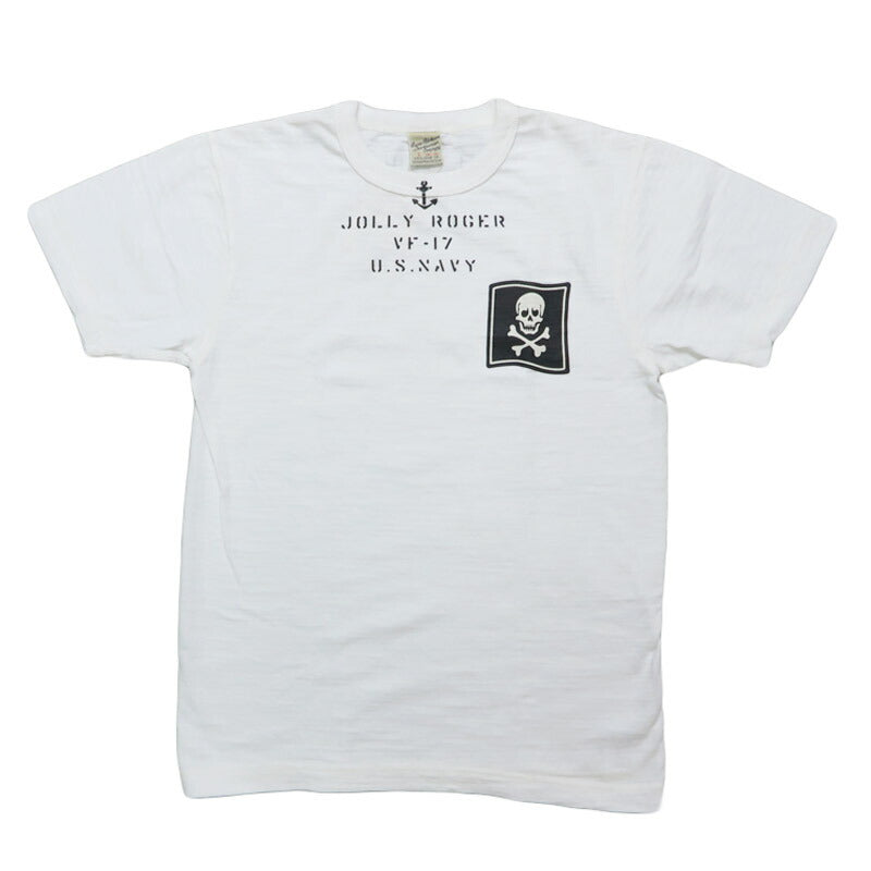 バズリクソンズ BUZZ RICKSON'S スラブヤーン 半袖 Tシャツ プリント "VF-17 JOLLY ROGER" BR79561【2025年春夏新作】