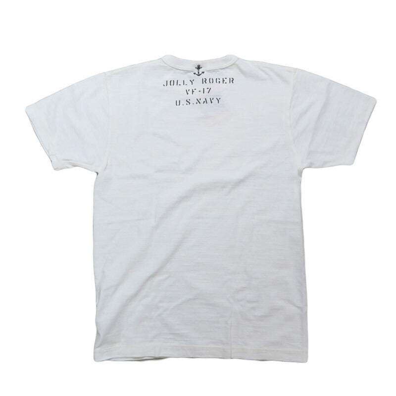 バズリクソンズ BUZZ RICKSON'S スラブヤーン 半袖 Tシャツ プリント "VF-17 JOLLY ROGER" BR79561【2025年春夏新作】