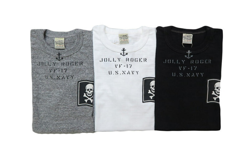 バズリクソンズ BUZZ RICKSON'S スラブヤーン 半袖 Tシャツ プリント "VF-17 JOLLY ROGER" BR79561【2025年春夏新作】