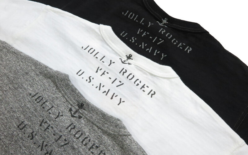 バズリクソンズ BUZZ RICKSON'S スラブヤーン 半袖 Tシャツ プリント "VF-17 JOLLY ROGER" BR79561【2025年春夏新作】