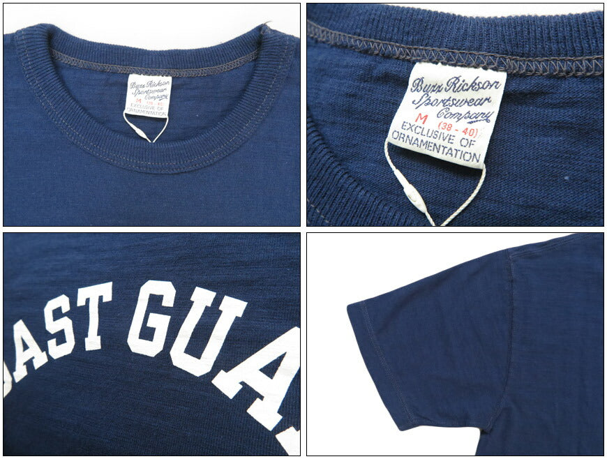 バズリクソンズ BUZZ RICKSON'S スラブヤーン 半袖 Tシャツ プリント "COAST GUARD" BR79567【2025年春夏新作】