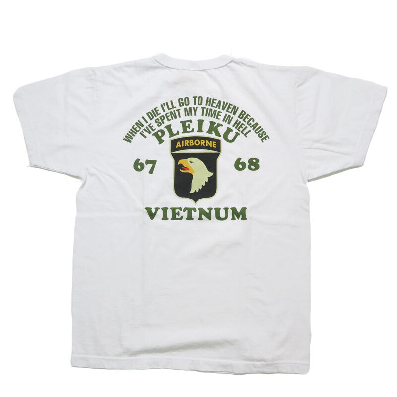バズリクソンズ BUZZ RICKSON'S 半袖 Tシャツ アメリカ製 "PLEIKU VIETNUM " Made in U.S.A BR79623【2025年春夏新作】