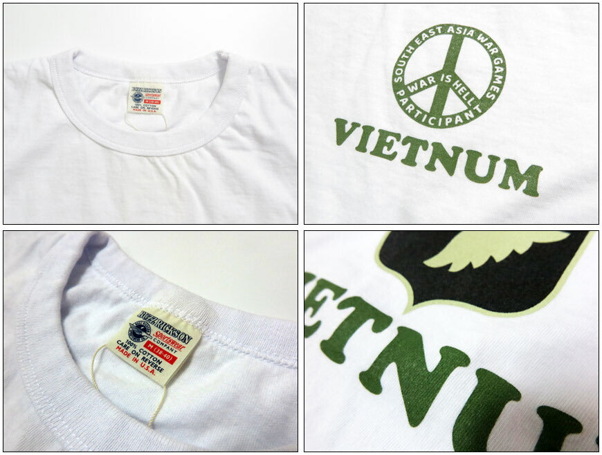 バズリクソンズ BUZZ RICKSON'S 半袖 Tシャツ アメリカ製 "PLEIKU VIETNUM " Made in U.S.A BR79623【2025年春夏新作】