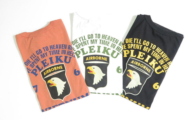 バズリクソンズ BUZZ RICKSON'S 半袖 Tシャツ アメリカ製 "PLEIKU VIETNUM " Made in U.S.A BR79623【2025年春夏新作】
